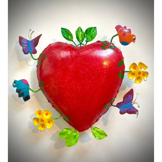 Handgefertigtes Messingkunstwerk "The Sacred Heart of Nature" – Symbolisiert das heilige Herz der Natur, aus Mexiko, ein einzigartiges Kunststück.