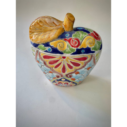 Talavera Apfel – Ein handgemaltes Meisterwerk voller Farbe und Handwerkskunst